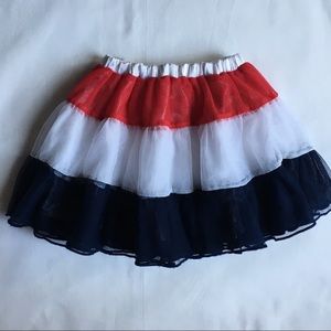 Patriotic skirt size 2T rumba style satin lined